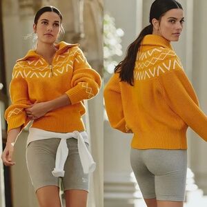 Varley Sigrid Fairisle Half-Zip Sweater